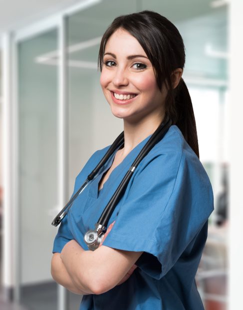 Portrait of a smiling nurse in a hospital